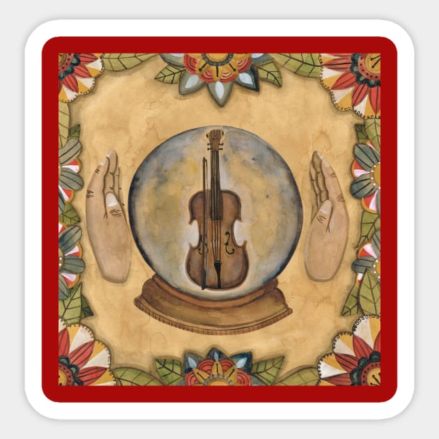 "Big Fancy" Crystal Ball with Fiddle Sticker by Tiki Parlour Recordings